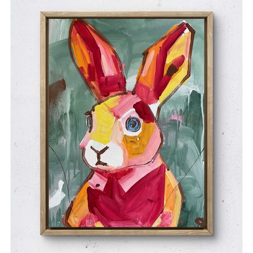 Oman Hosea Original 11x14 Peter Rabbit Painting Neo Expressionist Fine Art